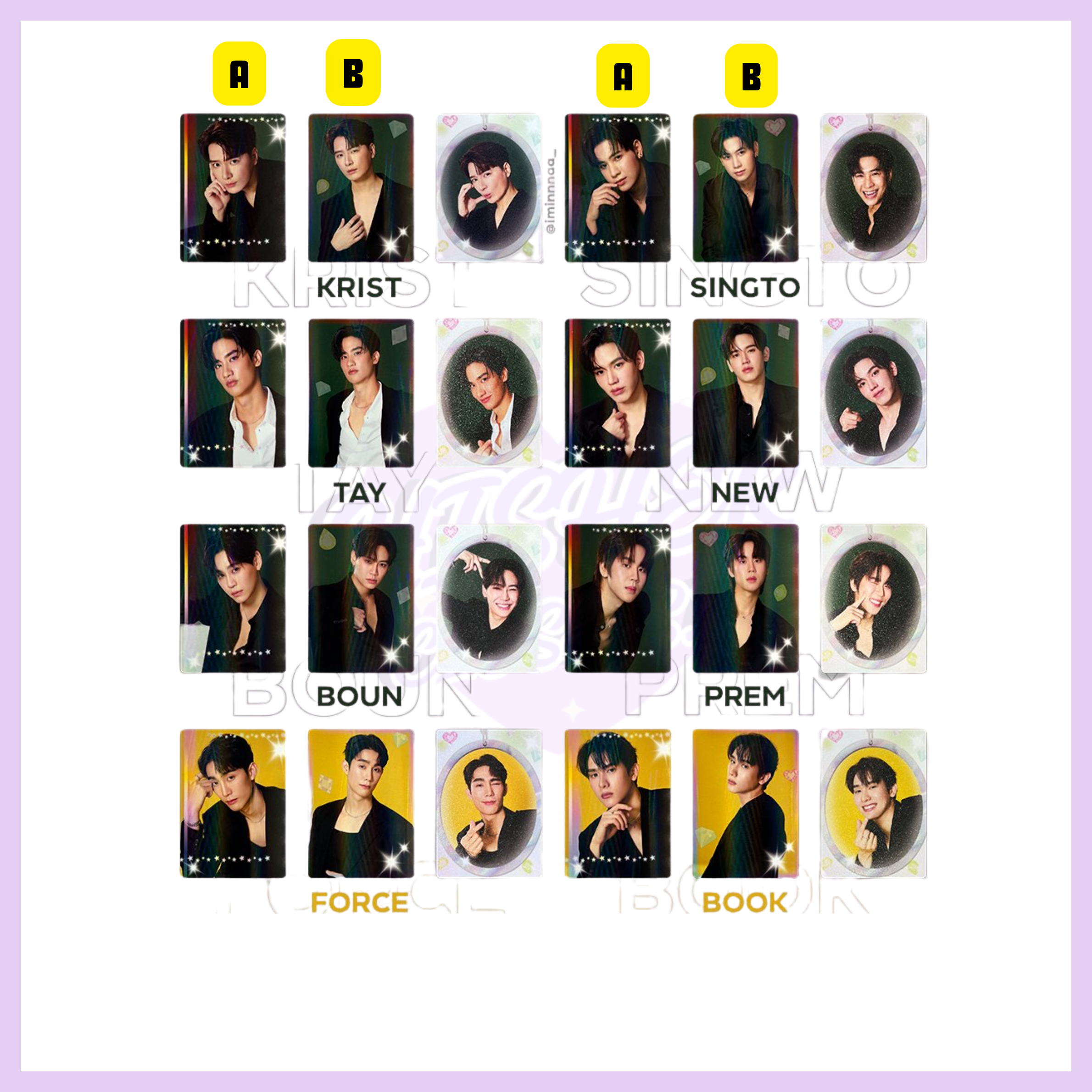 GMMTV BLACK IN COLOR COLLECTIBLE RANDOM CARDS