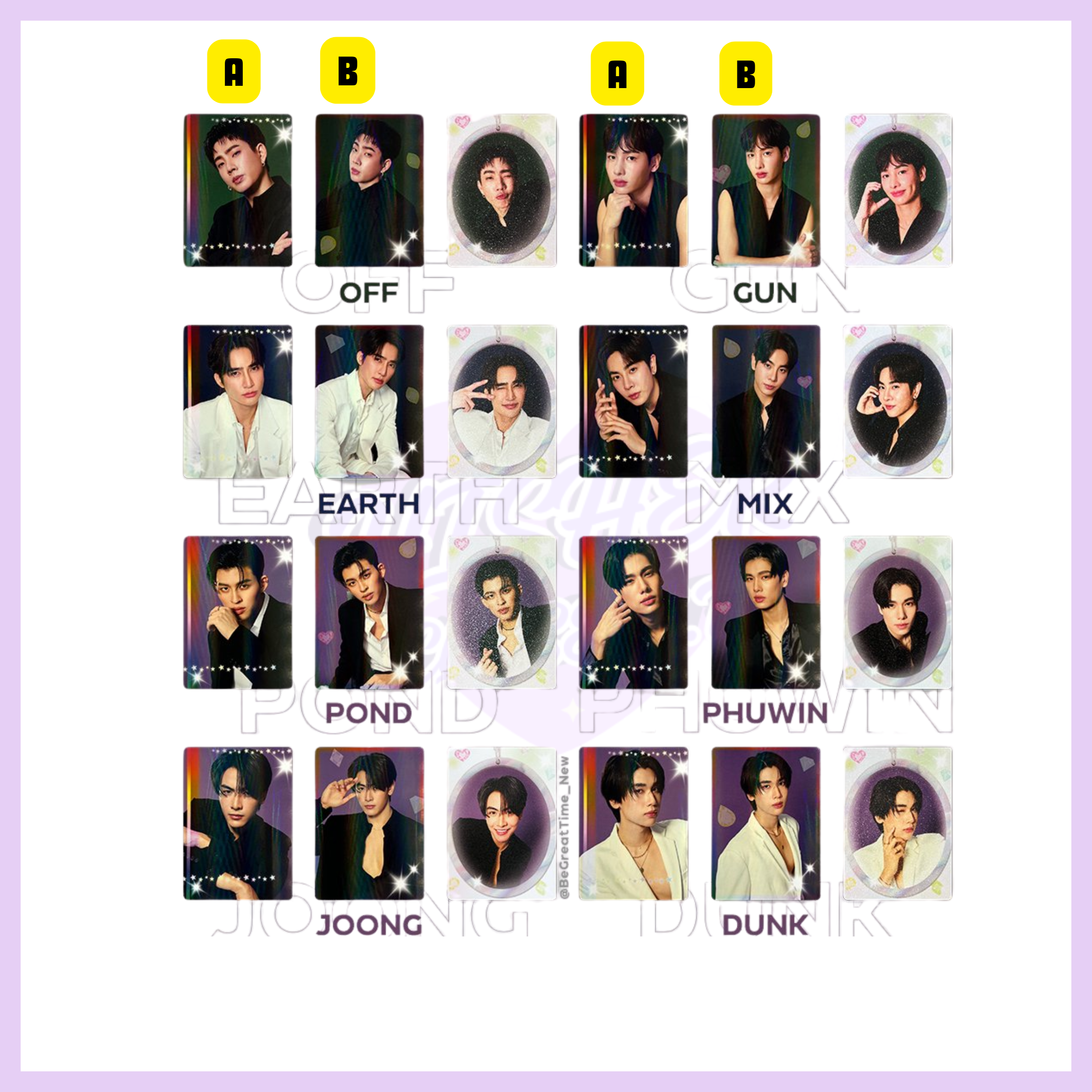 GMMTV BLACK IN COLOR COLLECTIBLE RANDOM CARDS