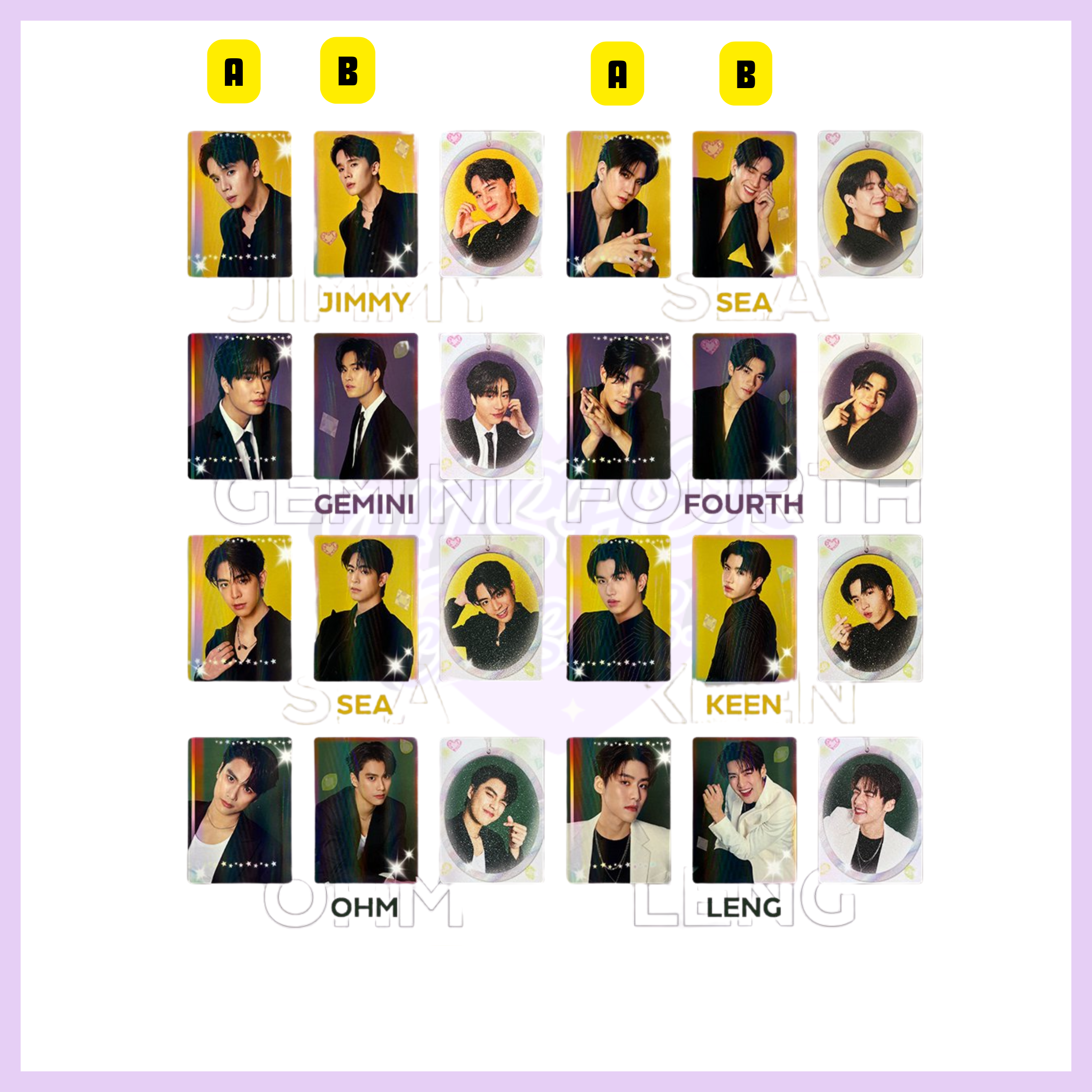 GMMTV BLACK IN COLOR COLLECTIBLE RANDOM CARDS