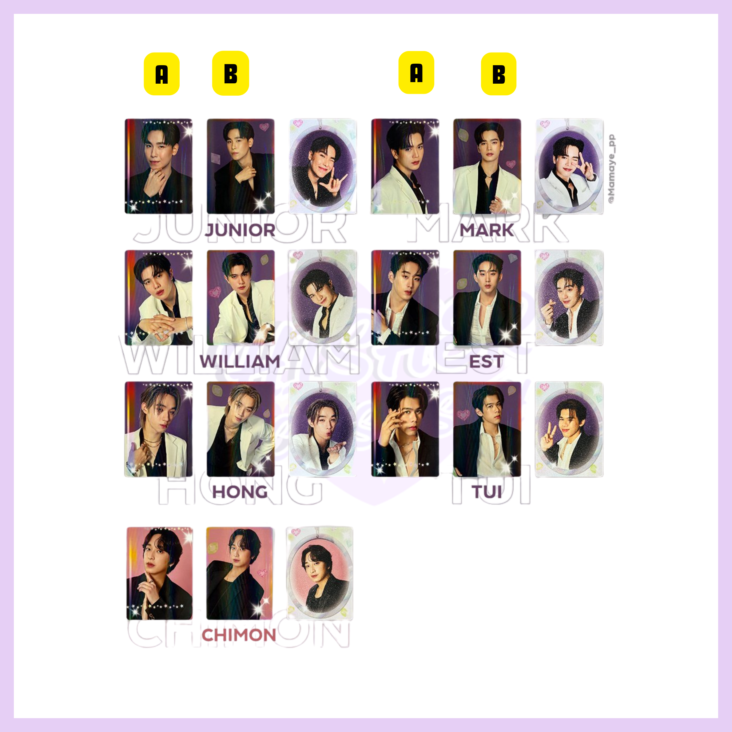 GMMTV BLACK IN COLOR COLLECTIBLE RANDOM CARDS