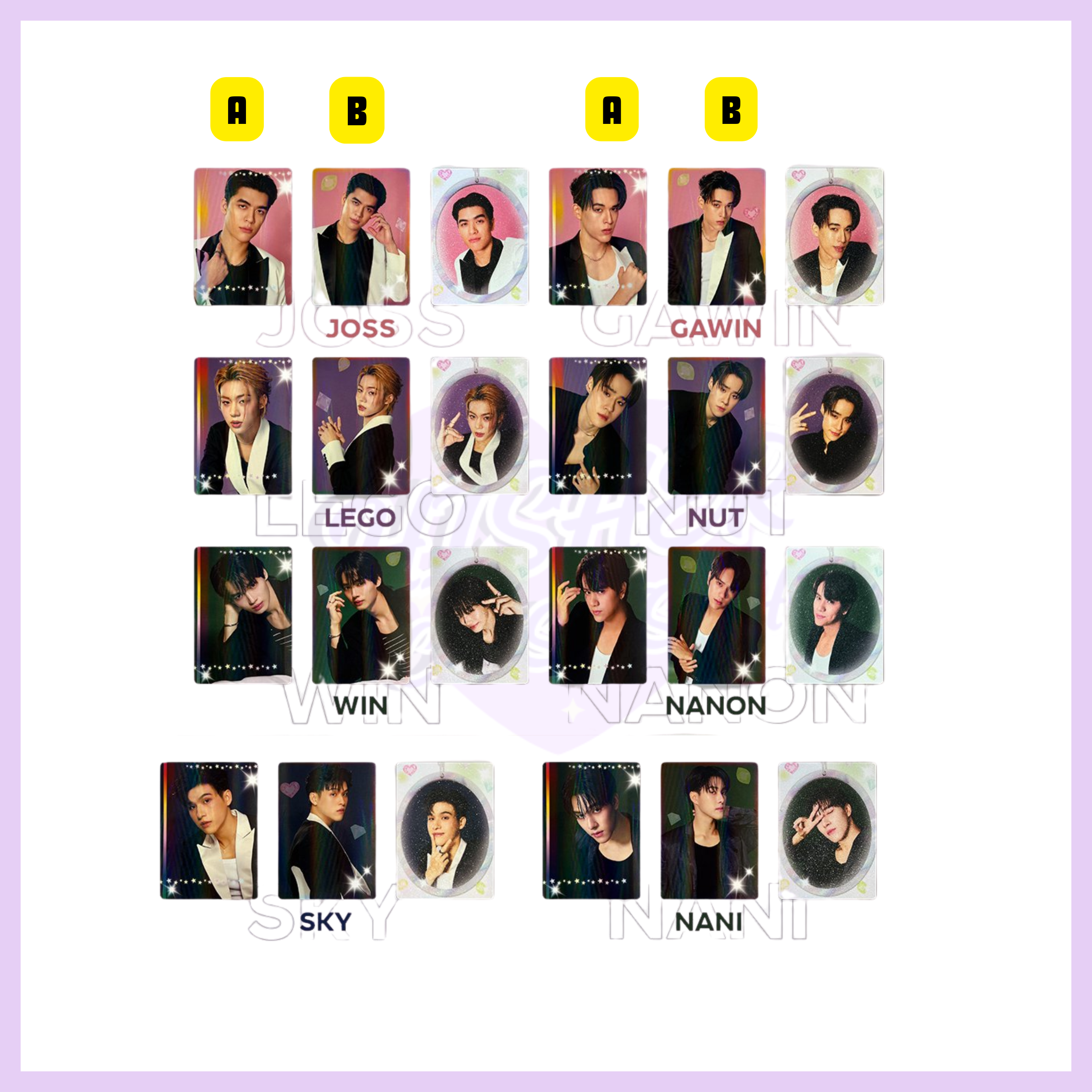 GMMTV BLACK IN COLOR COLLECTIBLE RANDOM CARDS