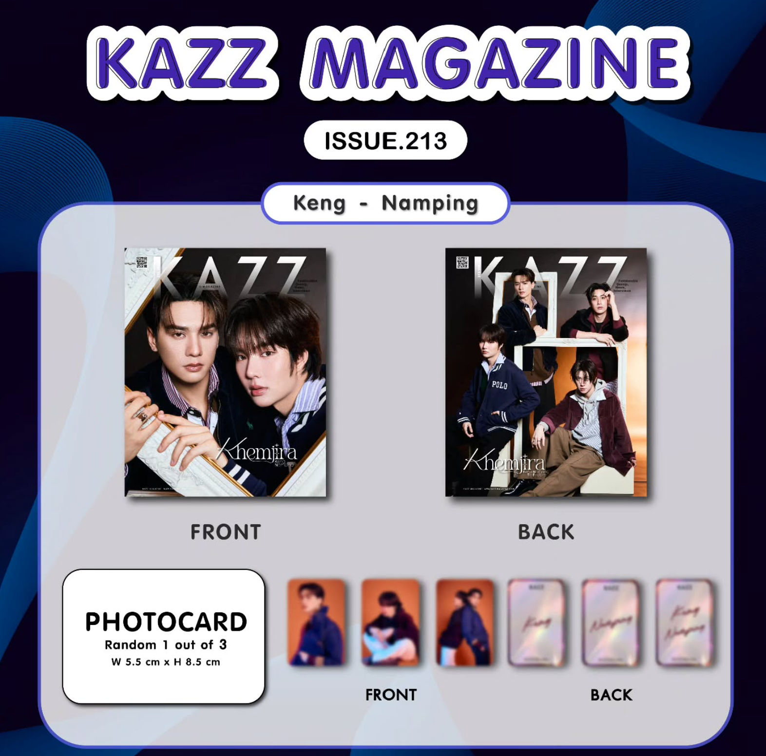 KAZZ MAGAZINE X KHEMJIRA (KENG NAMPING) - (TLE FIRSTONE)