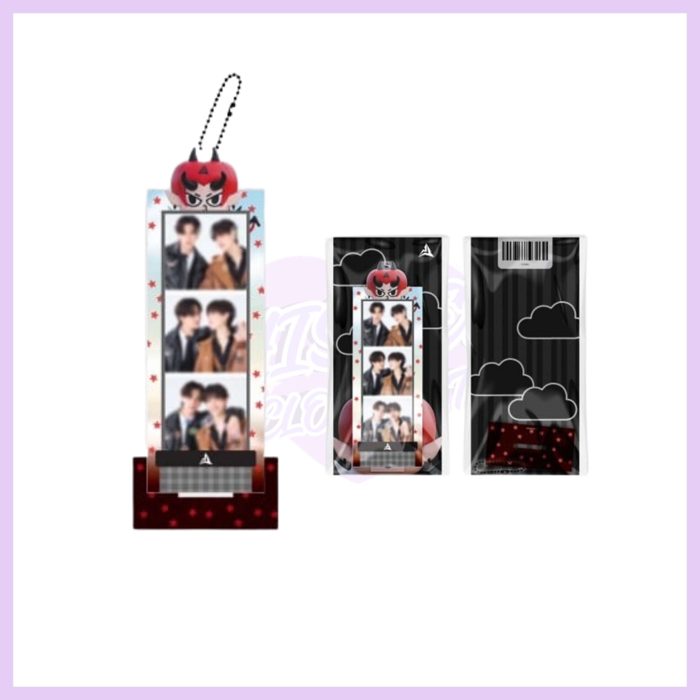 DOMIIA PHOTO STRIP FRAME ACRYLIC STAND AND KEYCHAIN WITH PERTHSANTA PHOTO STRIP