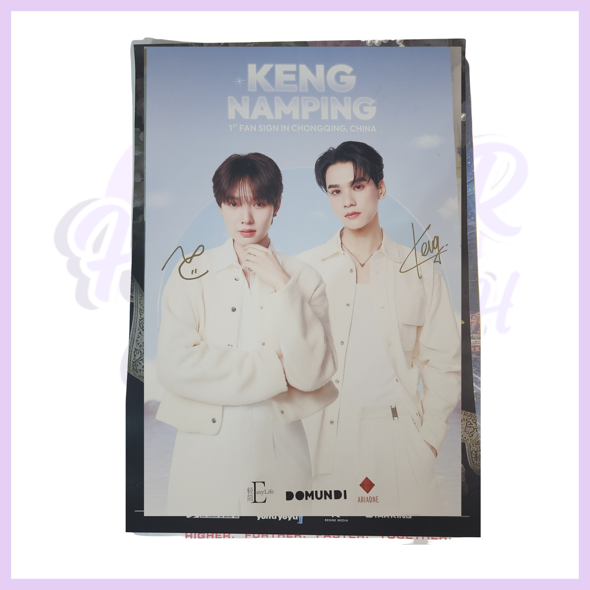 KENGNAMPING 1ST FAN SIGN IN CHONGQING HAND SIGNED POSTER
