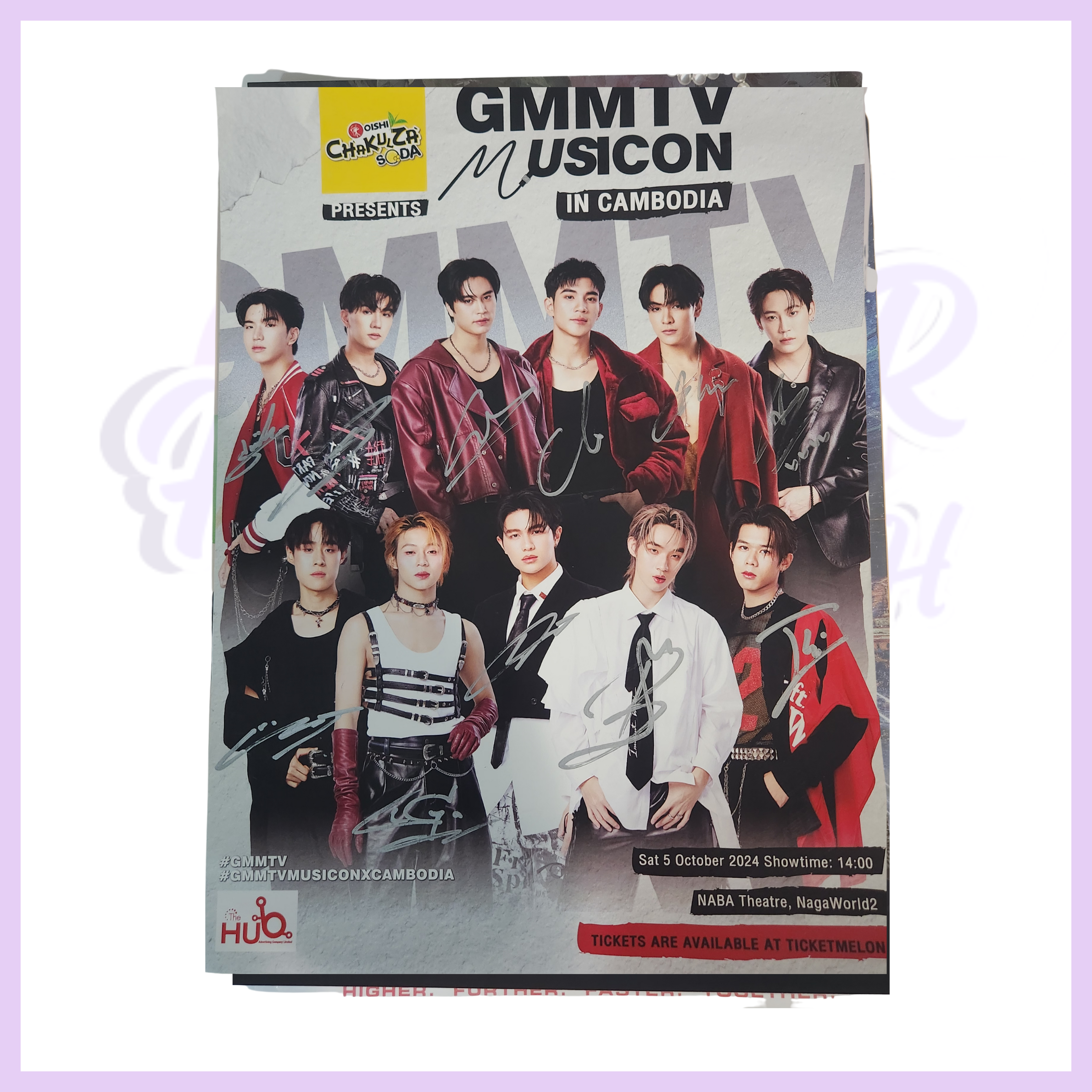 GMMTV MUSIC CON IN CAMBODIA HAND SIGNED POSTER