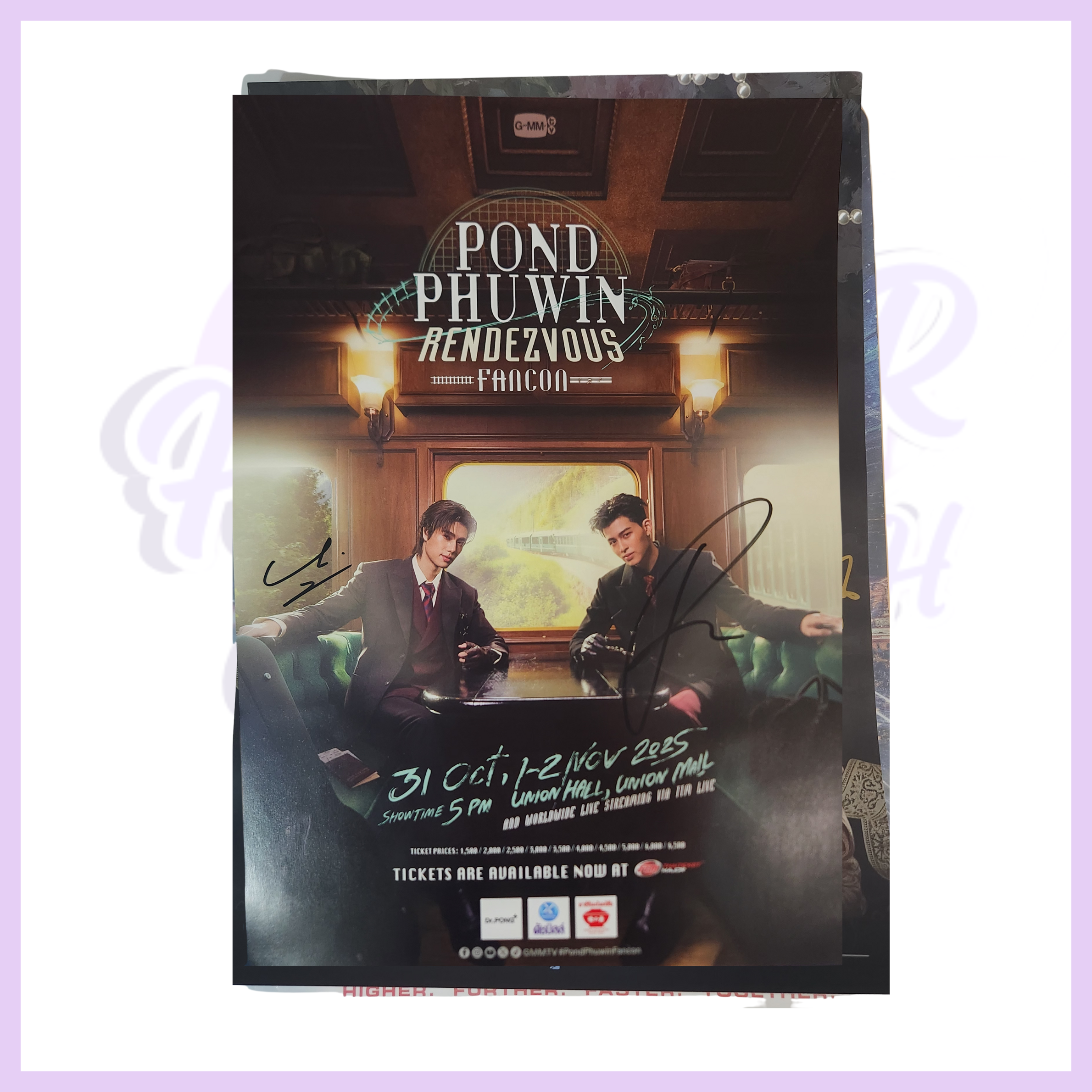 PONDPHUWIN RENDEZVOUS  CONCERT HAND SIGNED POSTER