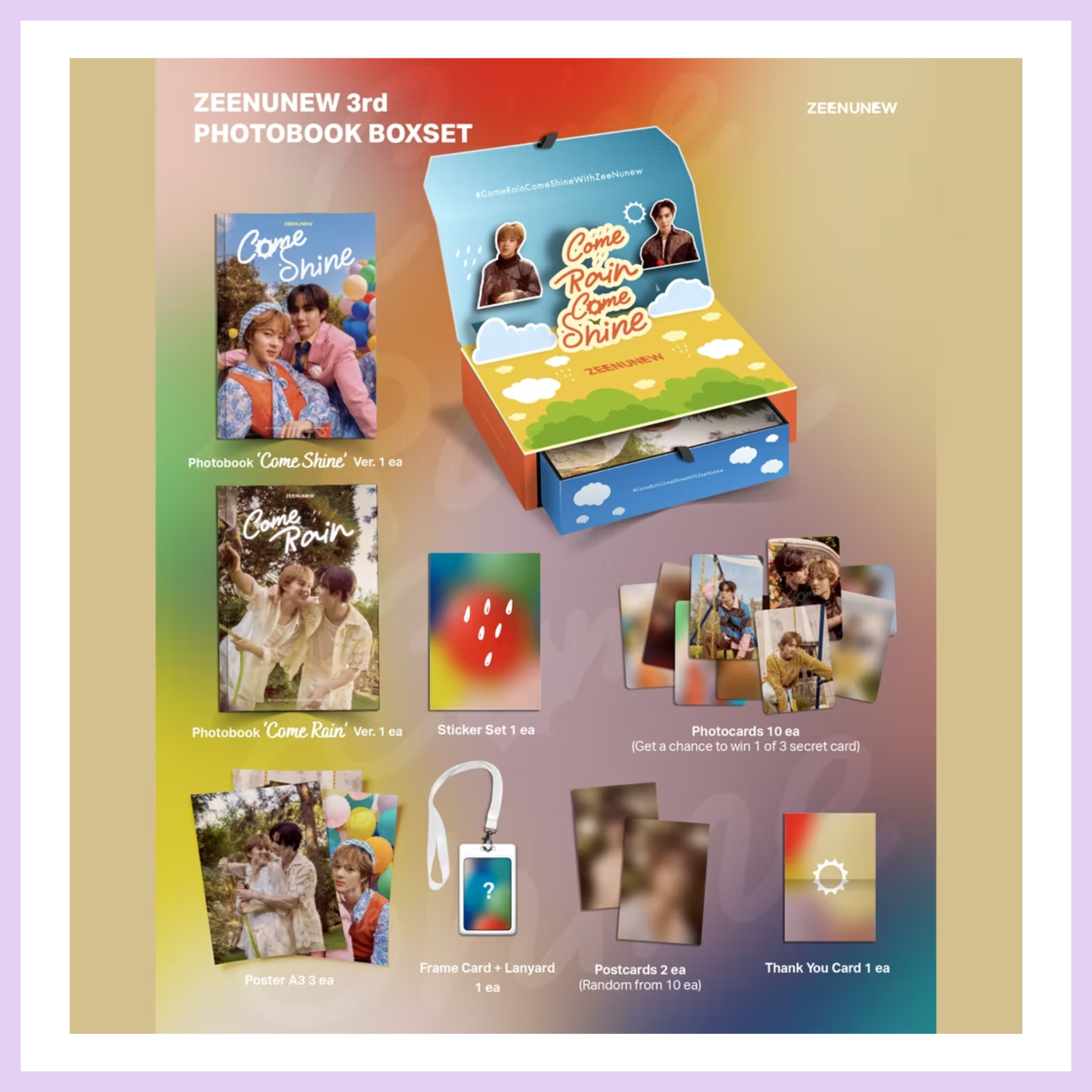ZeeNuNew 3rd Photobook - Come Rain Come Shine Boxset