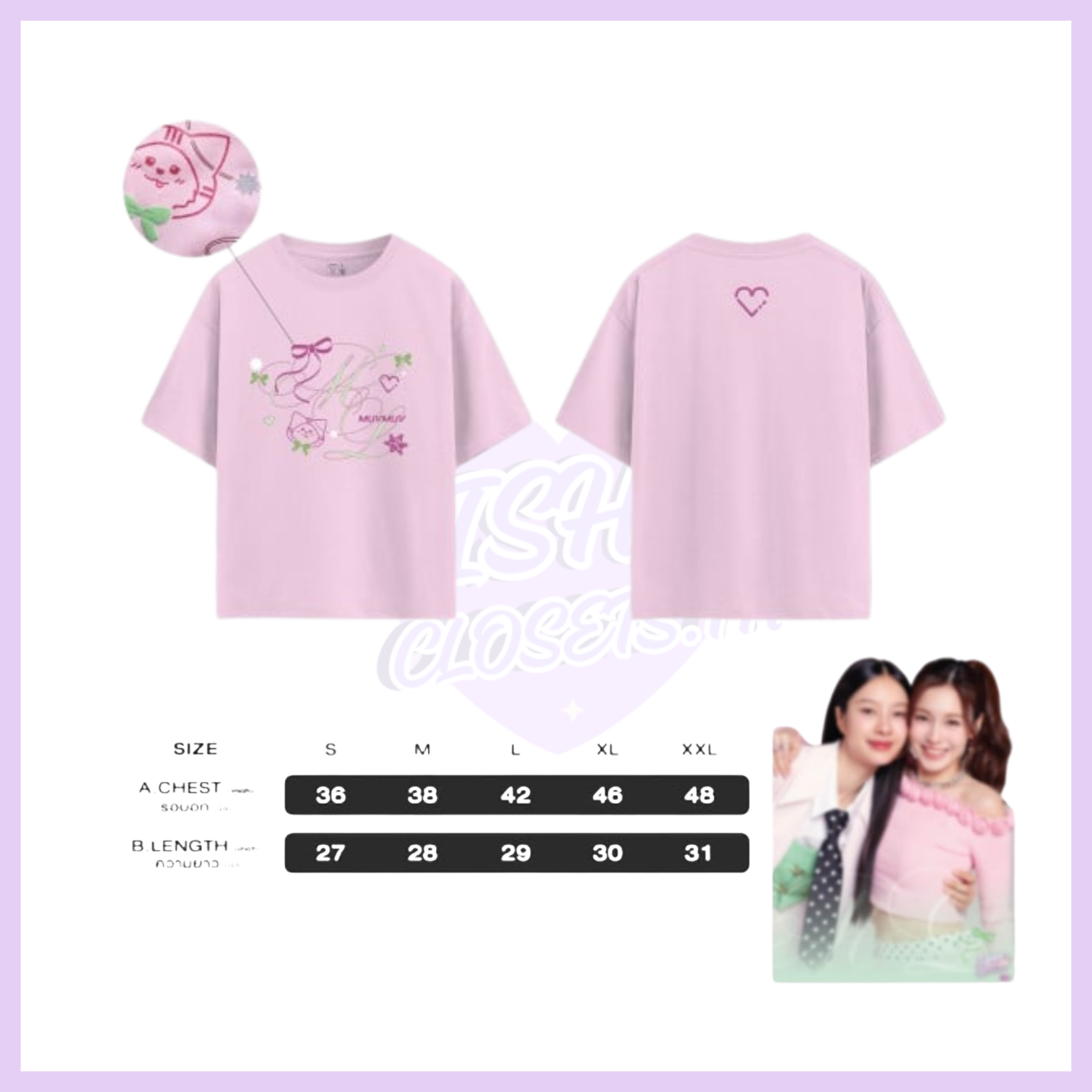 MUVMUV OFFICIAL T-SHIRT | BLUSH BLOSSOM FAN FEST