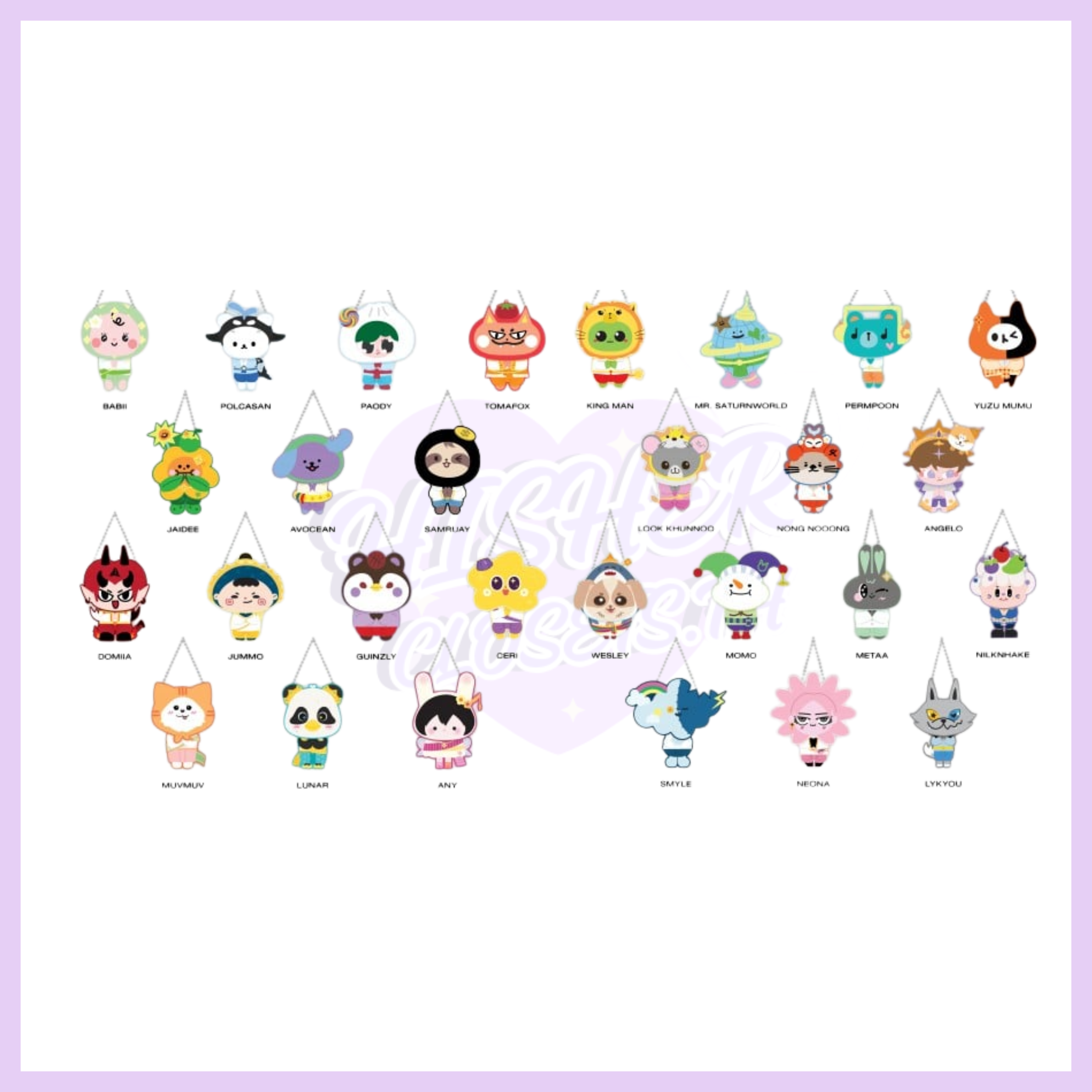 GMMTV FANDOM CHARACTER JIGGLE KEYRINGS