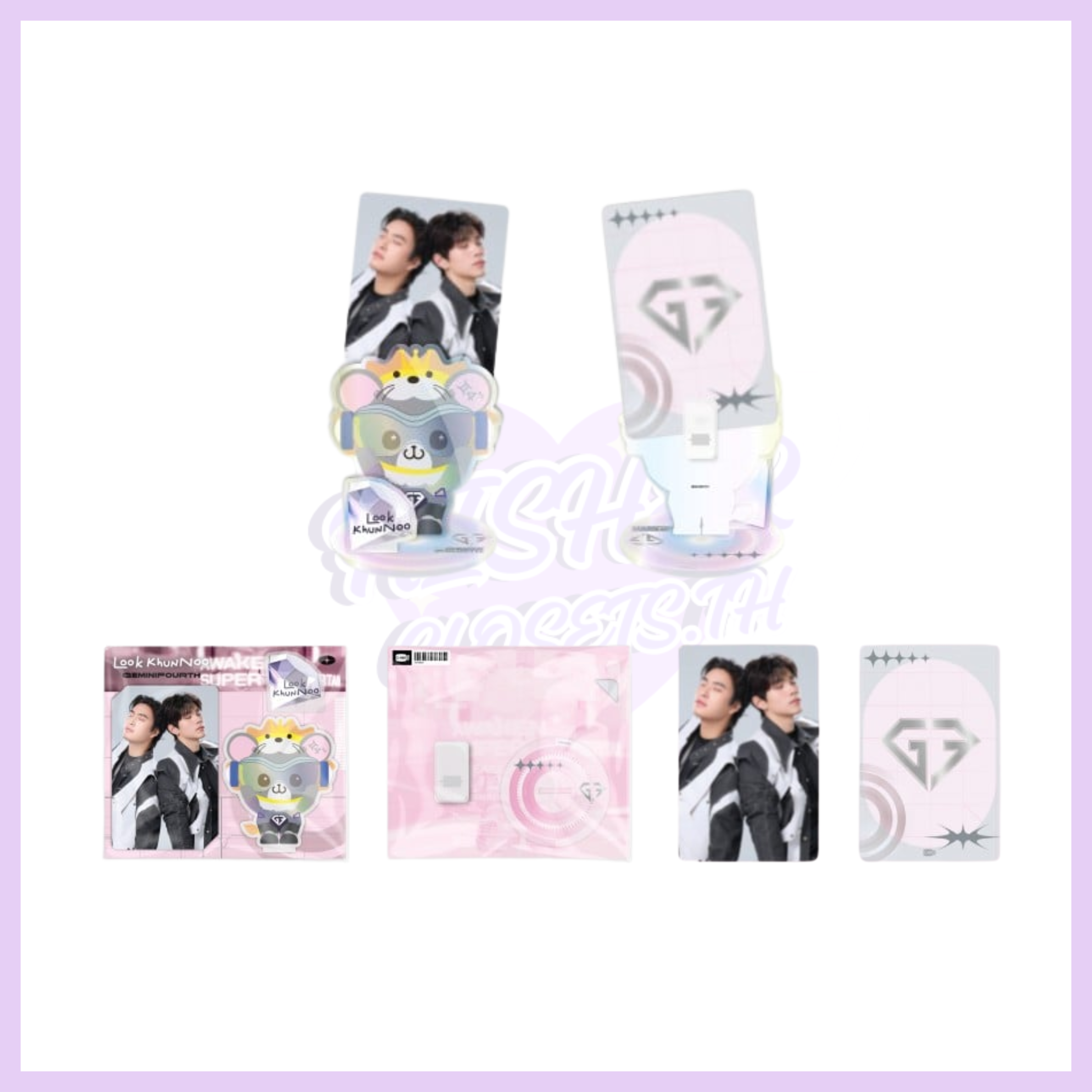 LOOK KHUNNOO ACRYLIC CLIP STAND WITH GEMINIFOURTH PHOTOCARD