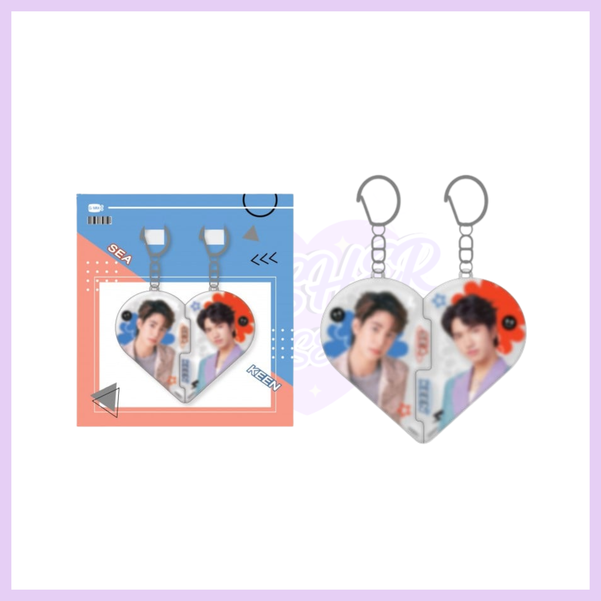 SEAKEEN HEART PUZZLE ACRYLIC KEYCHAIN