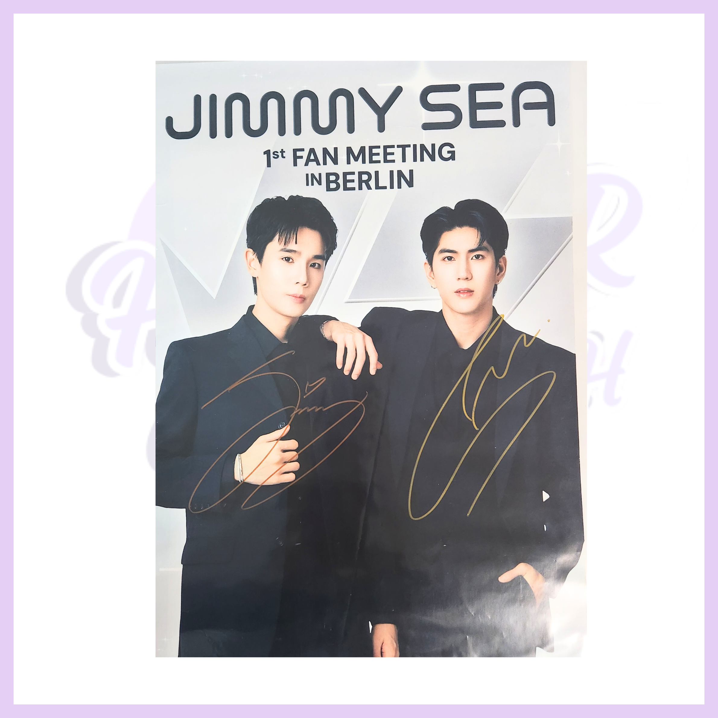 JIMMYSEA 1st FAN MEETING IN BERLIN GERMANY HAND SIGNED POSTER
