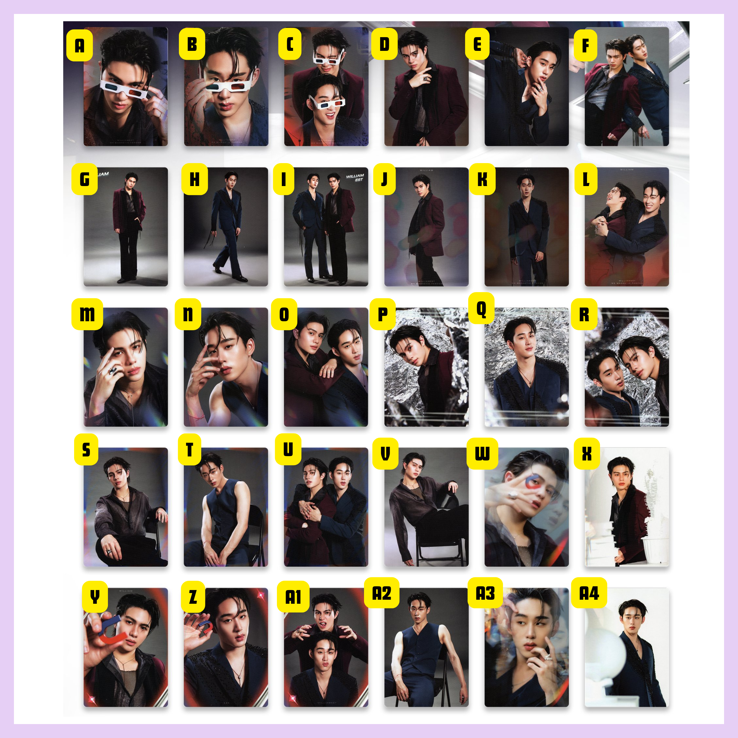 WILLIAM EST WE MAGNETIC FANCON COLLECTIBLE RANDOM CARDS