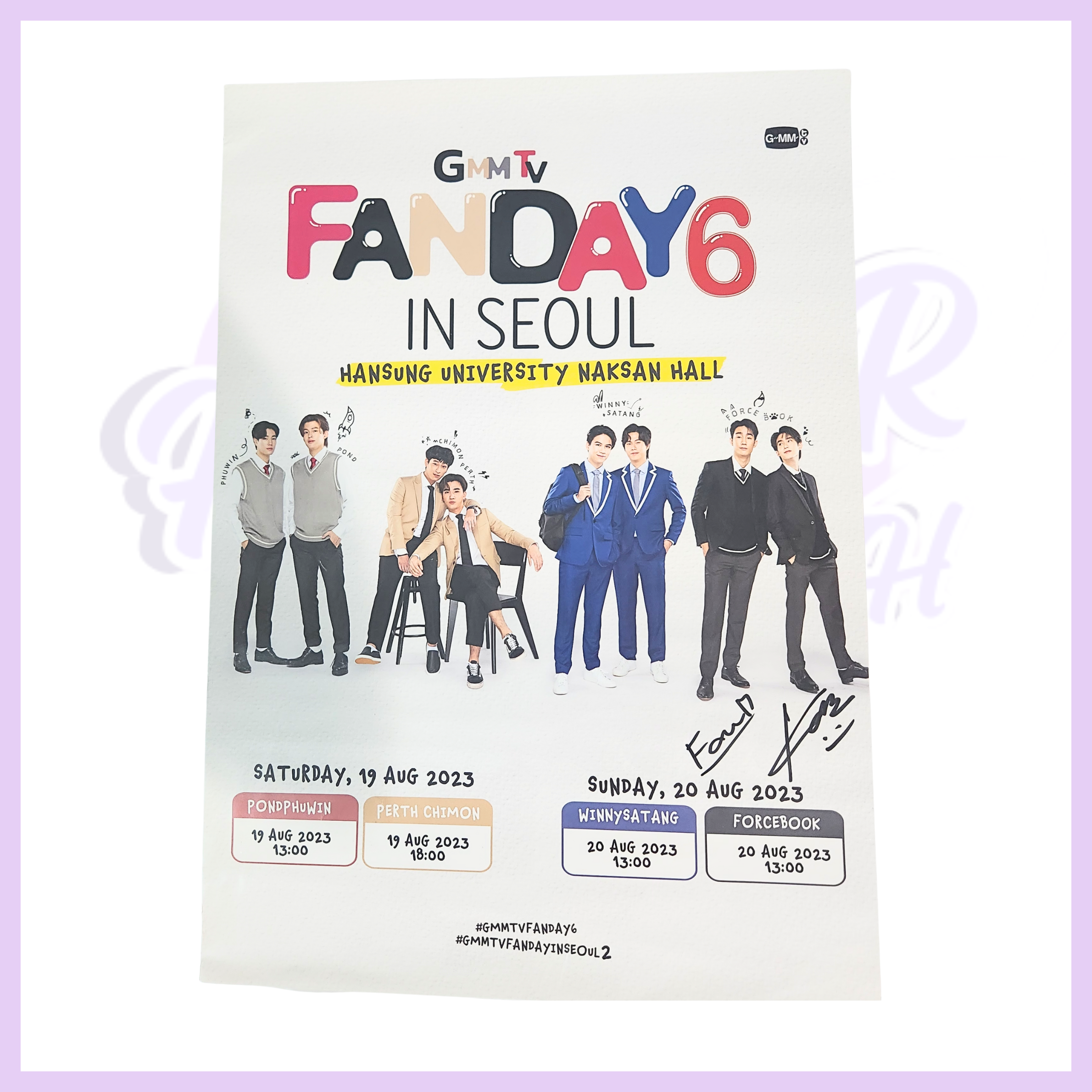 FORCE BOOK FANDAY IN SEOUL KOREA HAND SIGNED POSTER