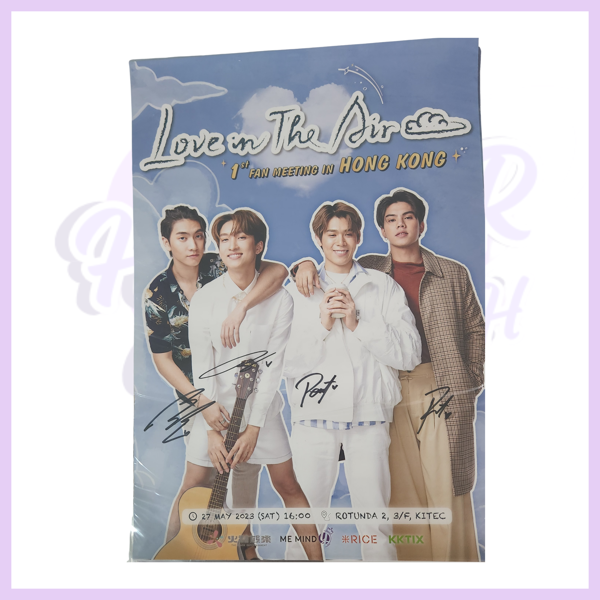 LOVE IN THE AIR FAN MEETING IN HONG KONG HAND SIGNED POSTER